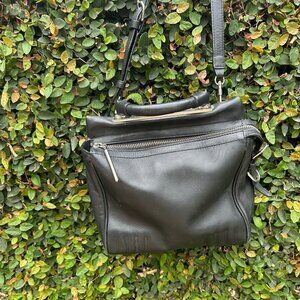 3.1 Phillip Lim Calfskin Small Ryder Satchel Black